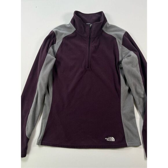 The North Face Womens TKA 100 Plum 1/4 Zip Fleece Mock Neck Pullover Size Medium - Picture 5 of 9